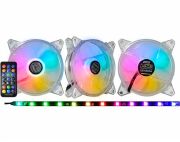 KIT ARGB AAMA FAN120* C/3PEÇAS+CONTROLE REMOTO C/ FITA - KMEX