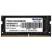 MEMÓRIA NOTEBOOK SIGNATURE 16GB DDR4 3200MHZ 1.2V PSD416G32002S - PATRIOT