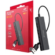 HUB USB 2.0 4 PORTAS HU-230BK - C3TECH