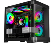 GABINETE GAMER AQUÁRIO CURVA MICRO 01AG PRETO CG01AGRH001CB0X   - KMEX