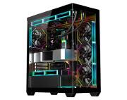 GABINETE GAMER AQUÁRIO36DY ATX TORRE NEGRA - KMEX