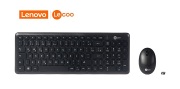 KIT TECLADO+MOUSE KW204 S/FIO  PRETO - LECOO