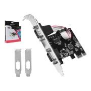 PLACA PCIE 2 SERIAL LP DP-19 - DEX