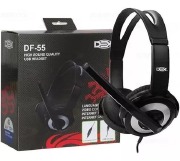 FONE DE OUVIDO HEADSET USB PRETO DF-55 - DEX